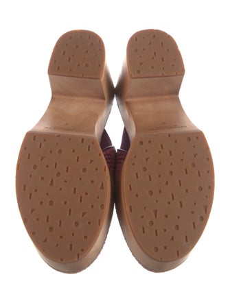 Charlotte Stone Leather Patterned Mules