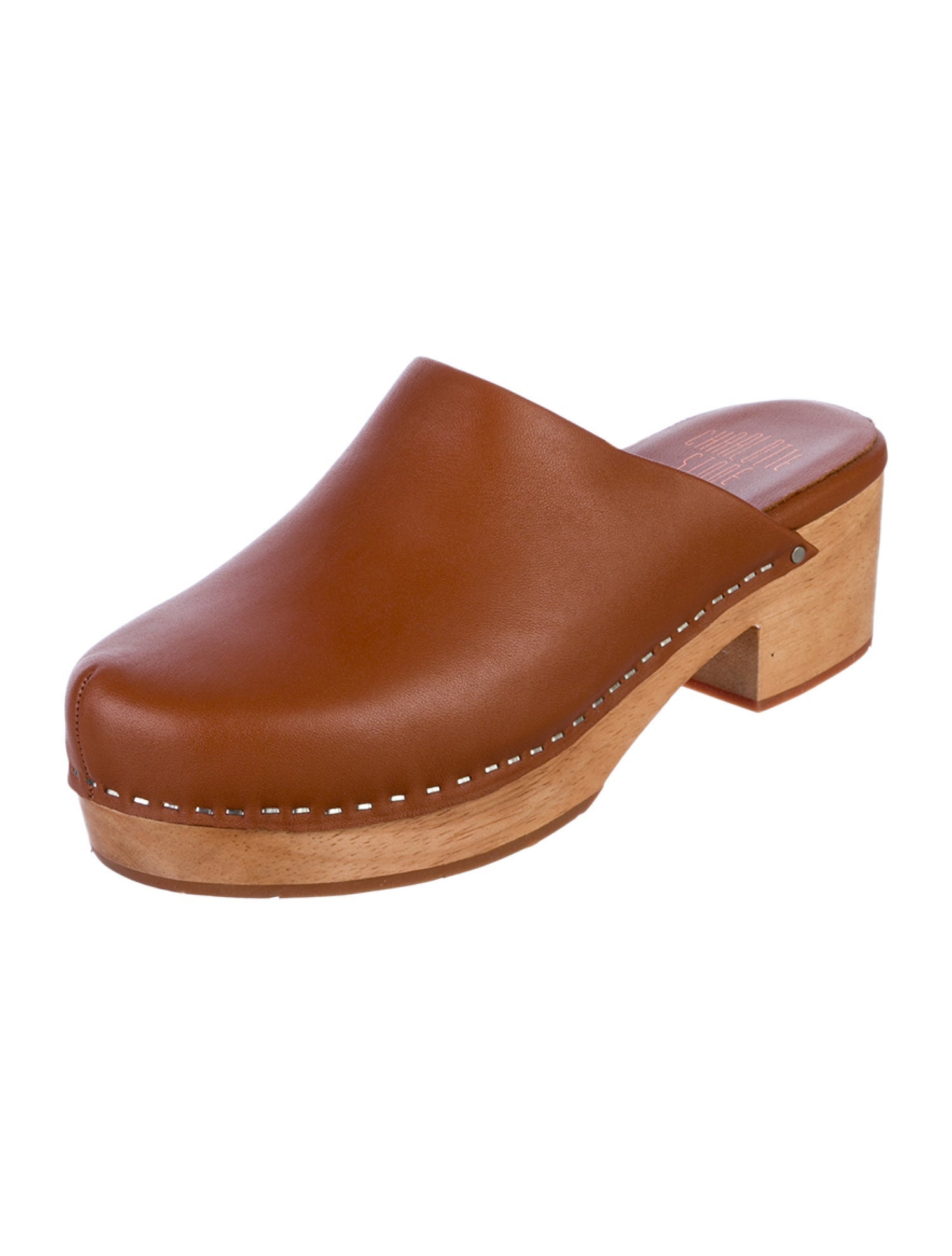 Charlotte Stone Leather Mules