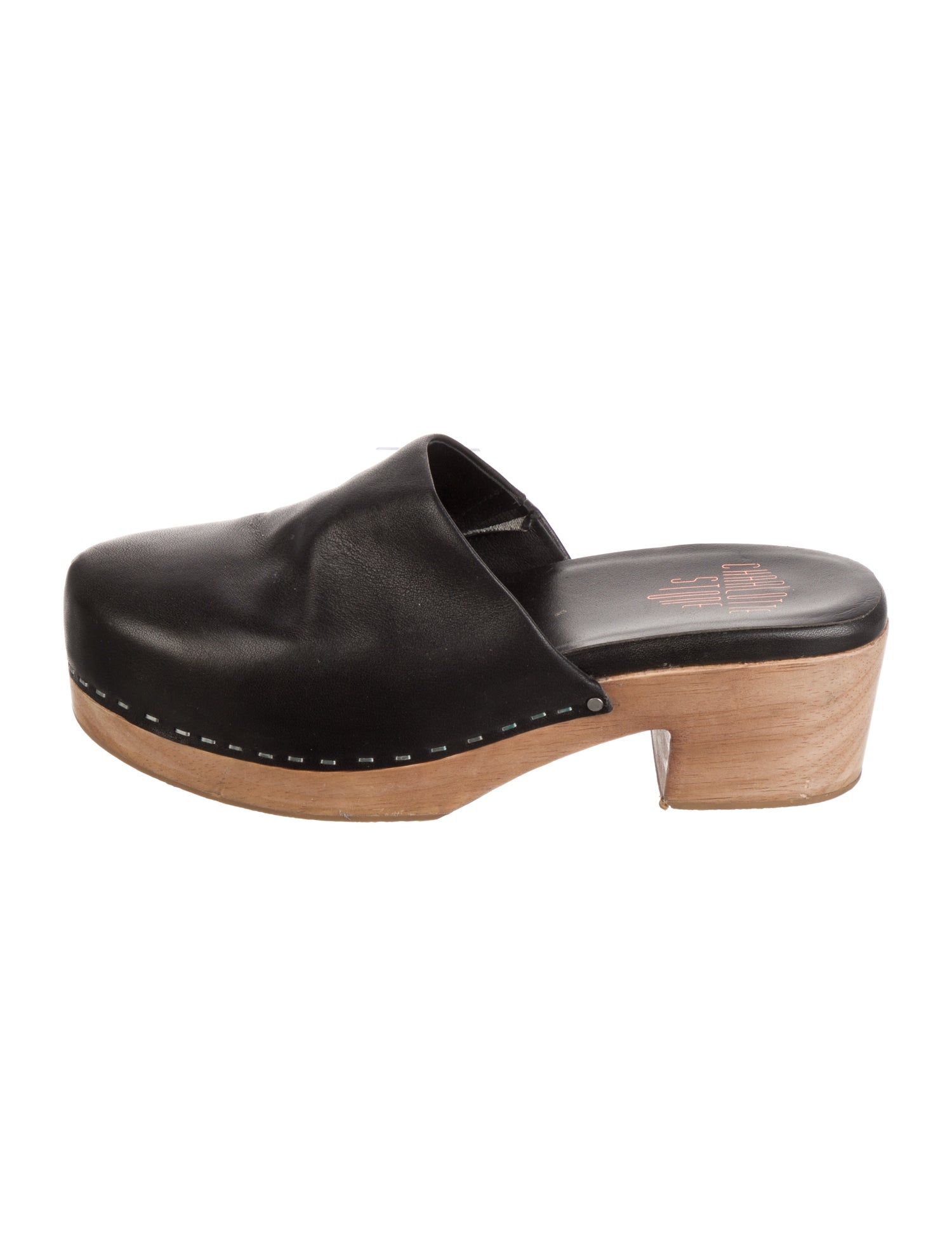 Charlotte Stone Leather Mules