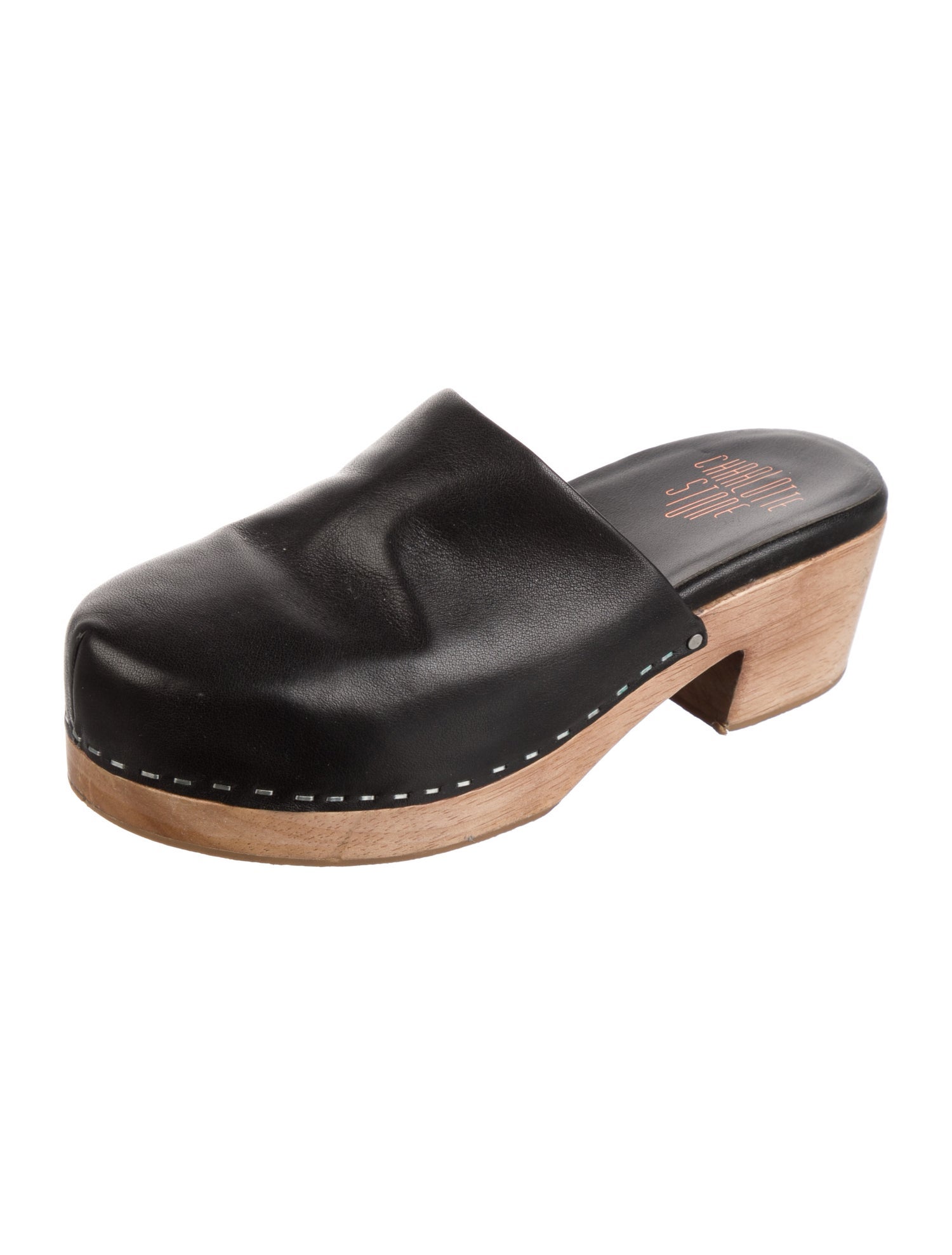 Charlotte Stone Leather Mules