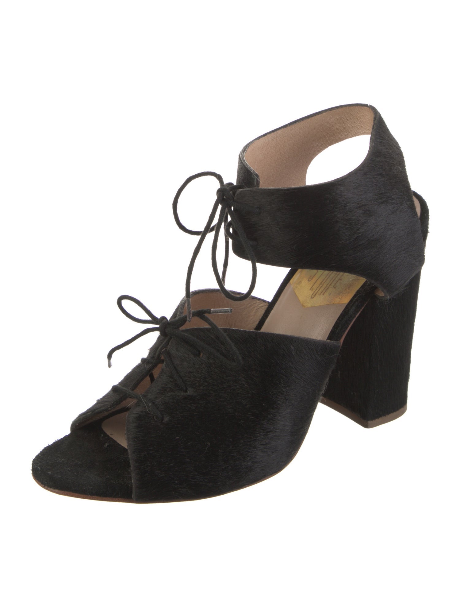 Charlotte Stone Ponyhair Sandals