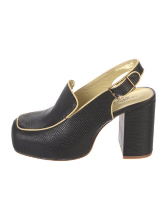 Charlotte Stone Embossed Leather Slingback Pumps