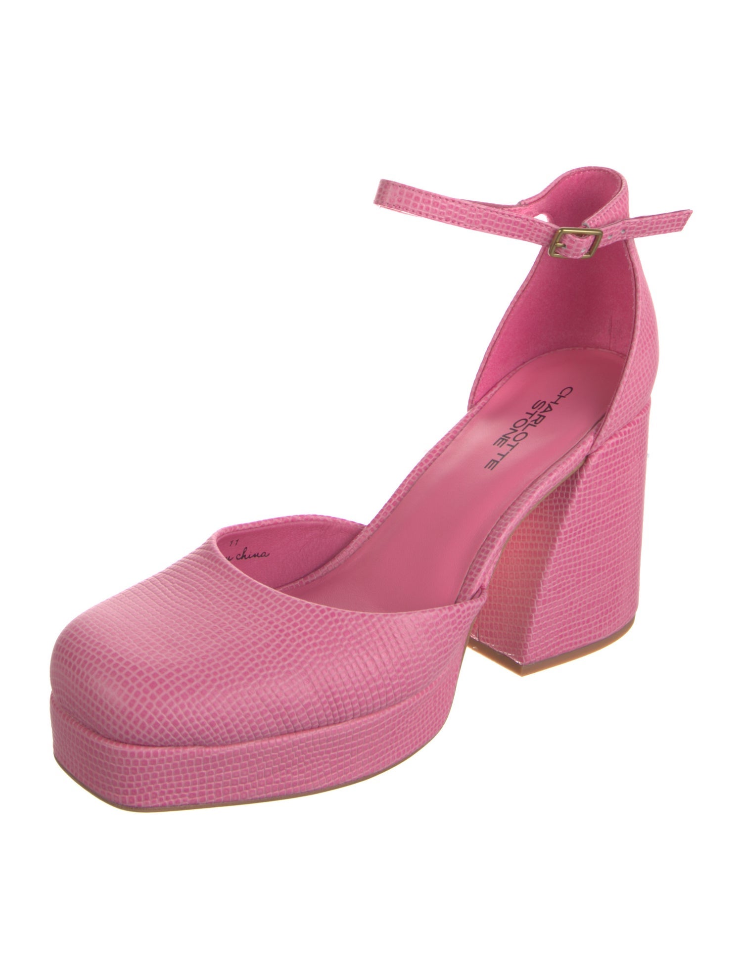 Charlotte Stone Leather D'Orsay Pumps