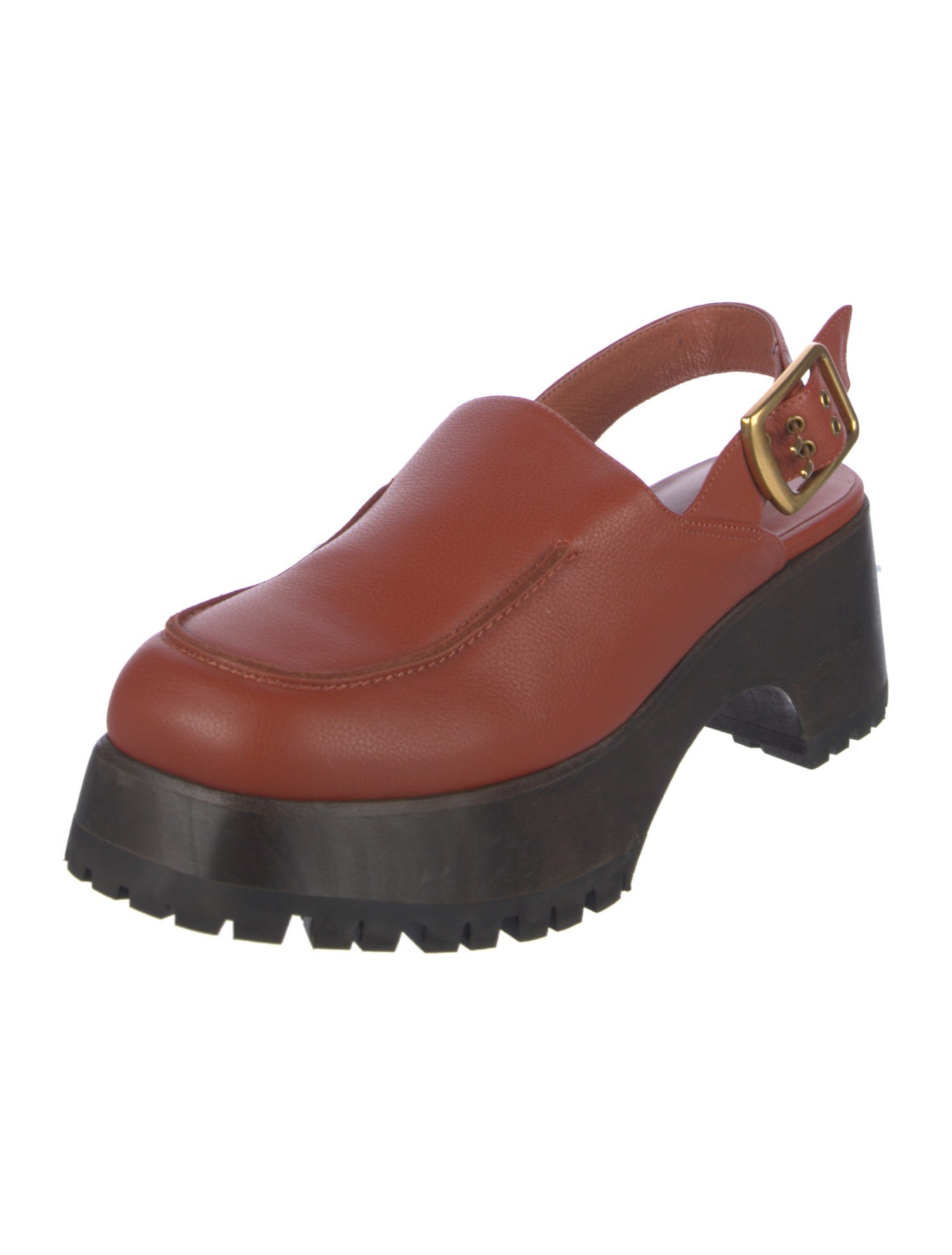 Charlotte Stone Leather Slingback Pumps