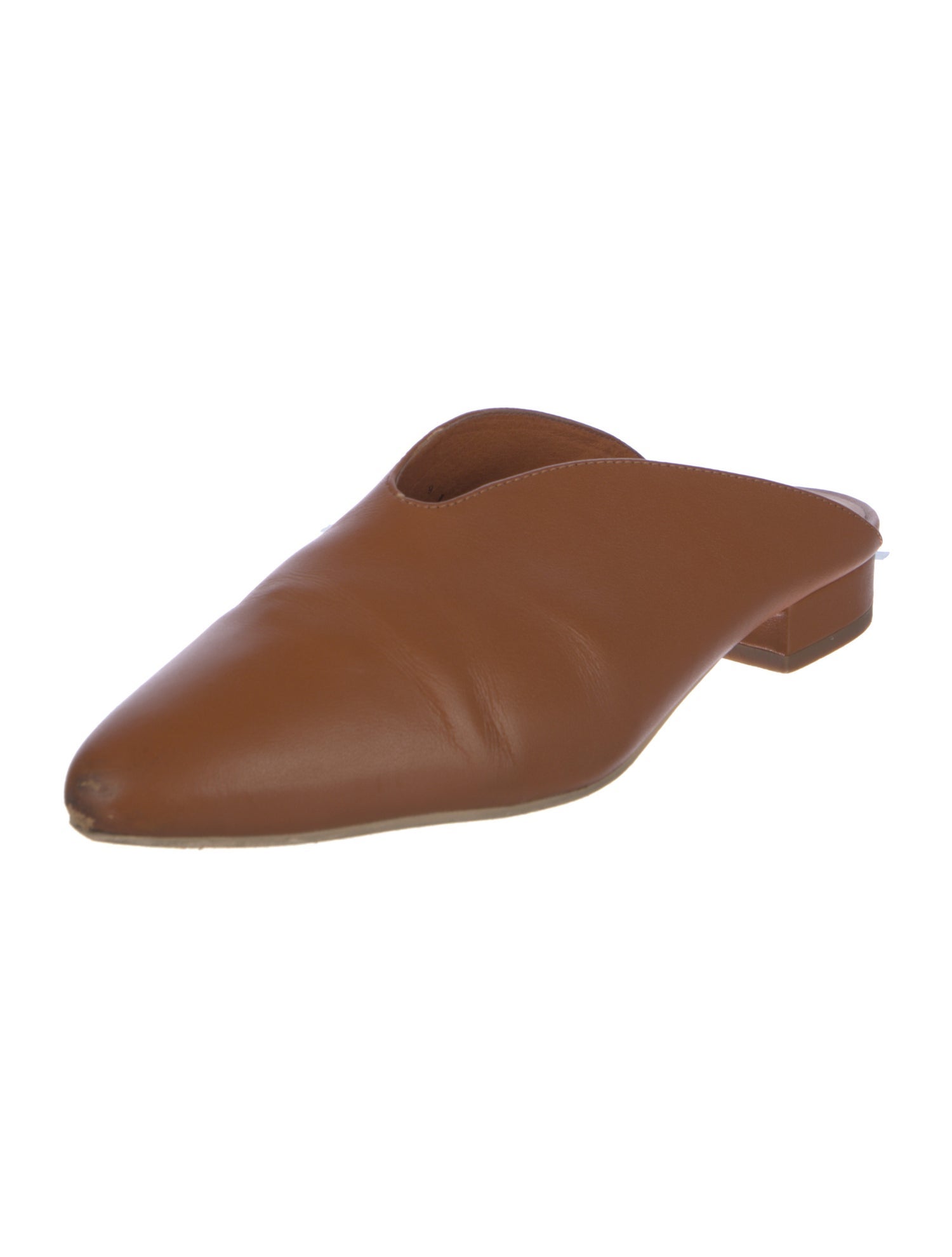 Charlotte Stone Leather Mules