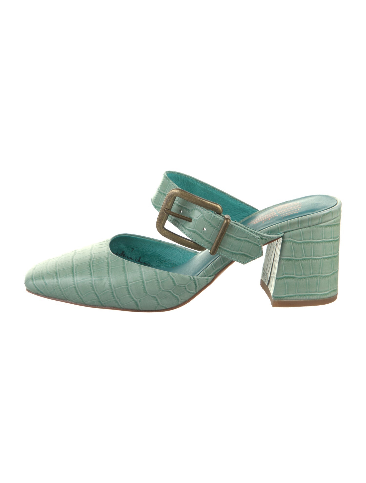Charlotte Stone Leather Mules