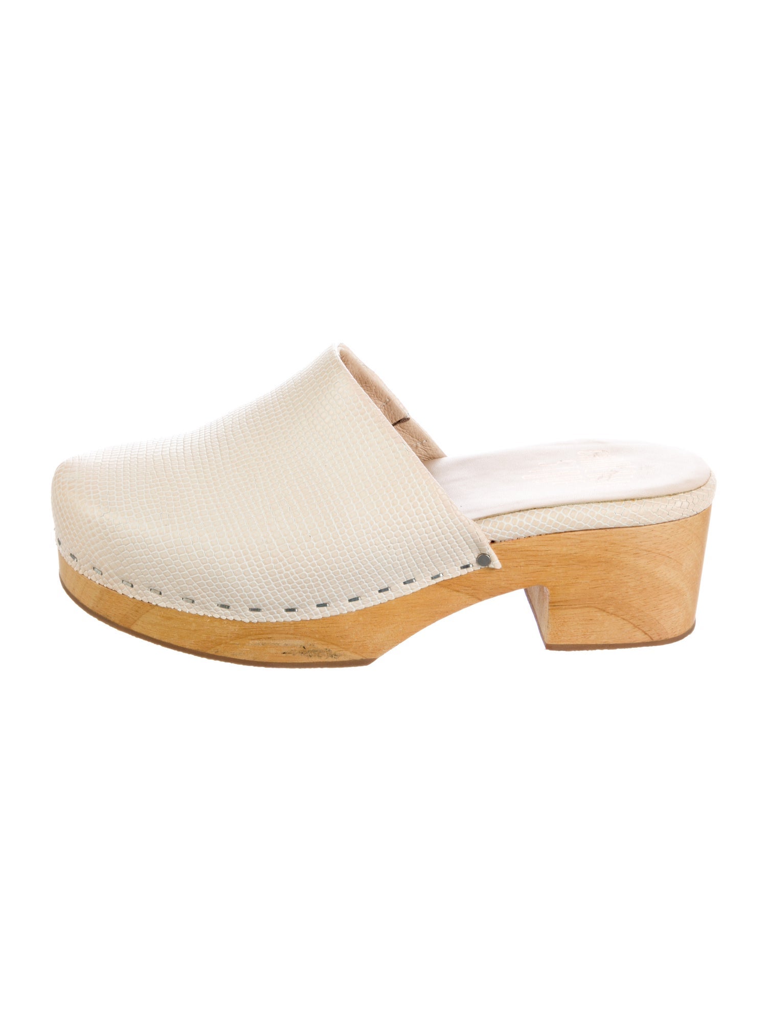Charlotte Stone Leather Mules