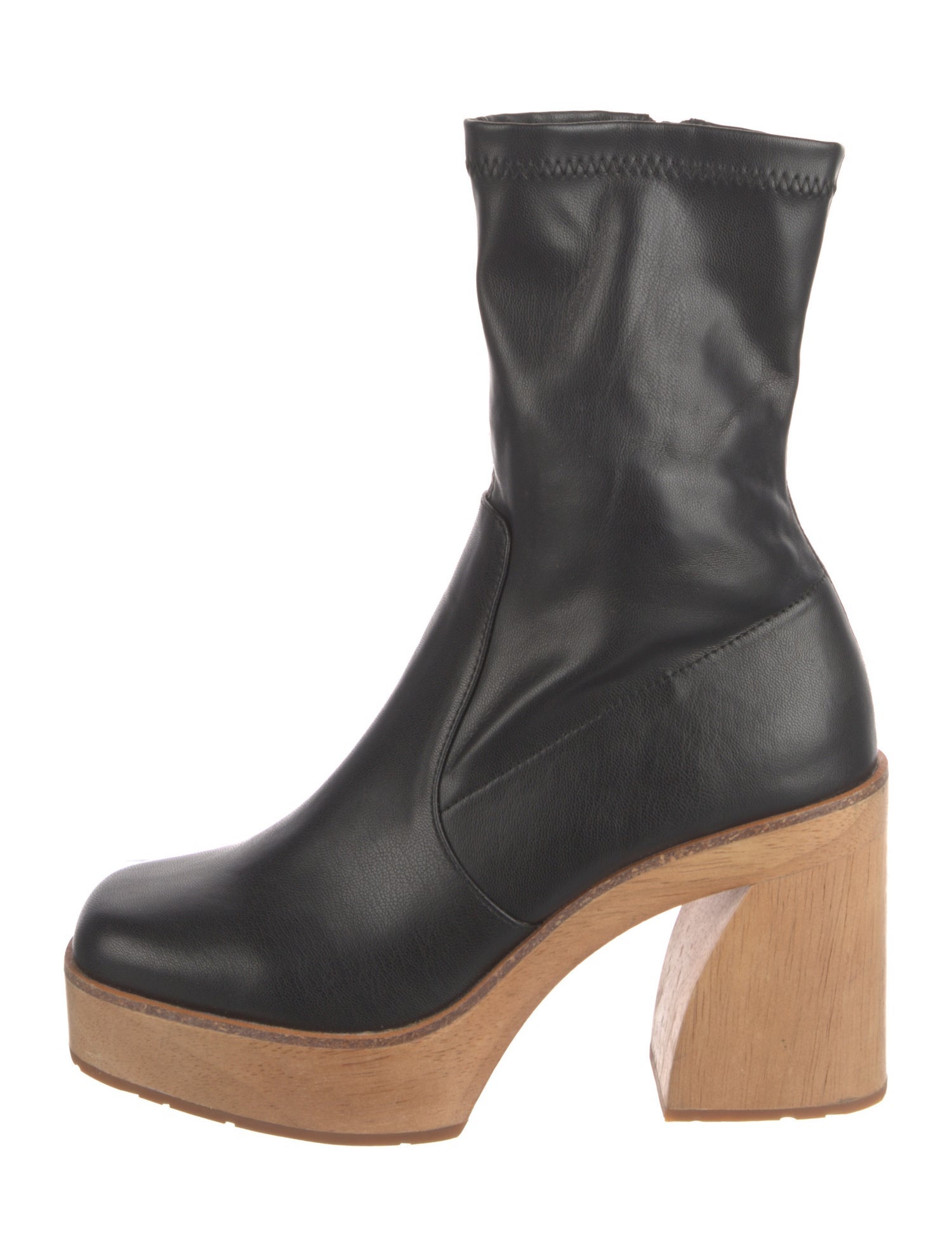 Charlotte Stone Leather Sock Boots