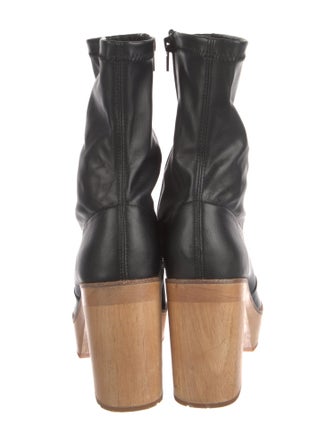 Charlotte Stone Leather Sock Boots