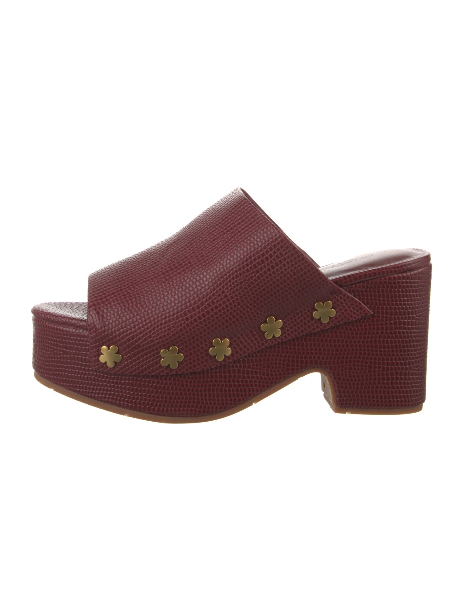 Charlotte Stone Leather Slides