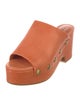 Charlotte Stone Embossed Leather Slides