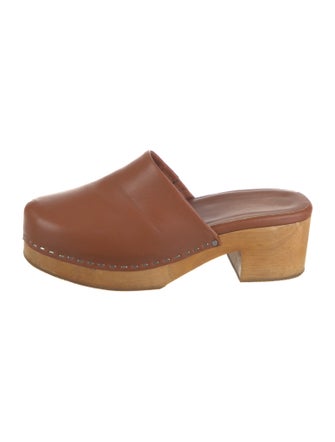 Charlotte Stone Leather Mules
