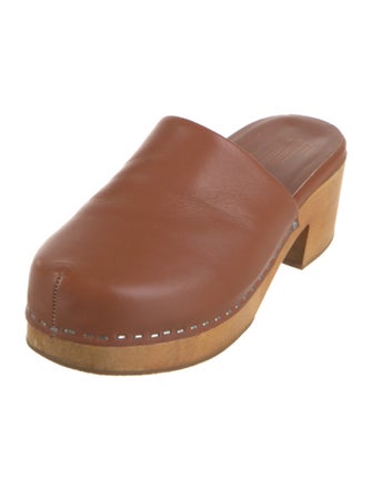 Charlotte Stone Leather Mules