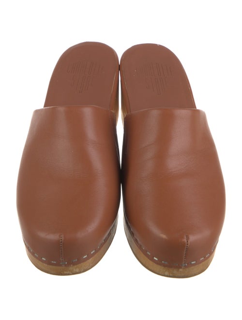 Charlotte Stone Leather Mules