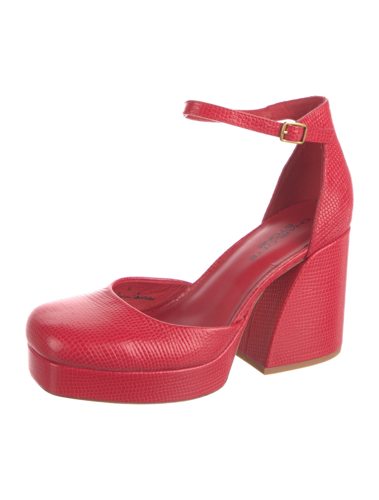 Charlotte Stone Leather D'Orsay Pumps