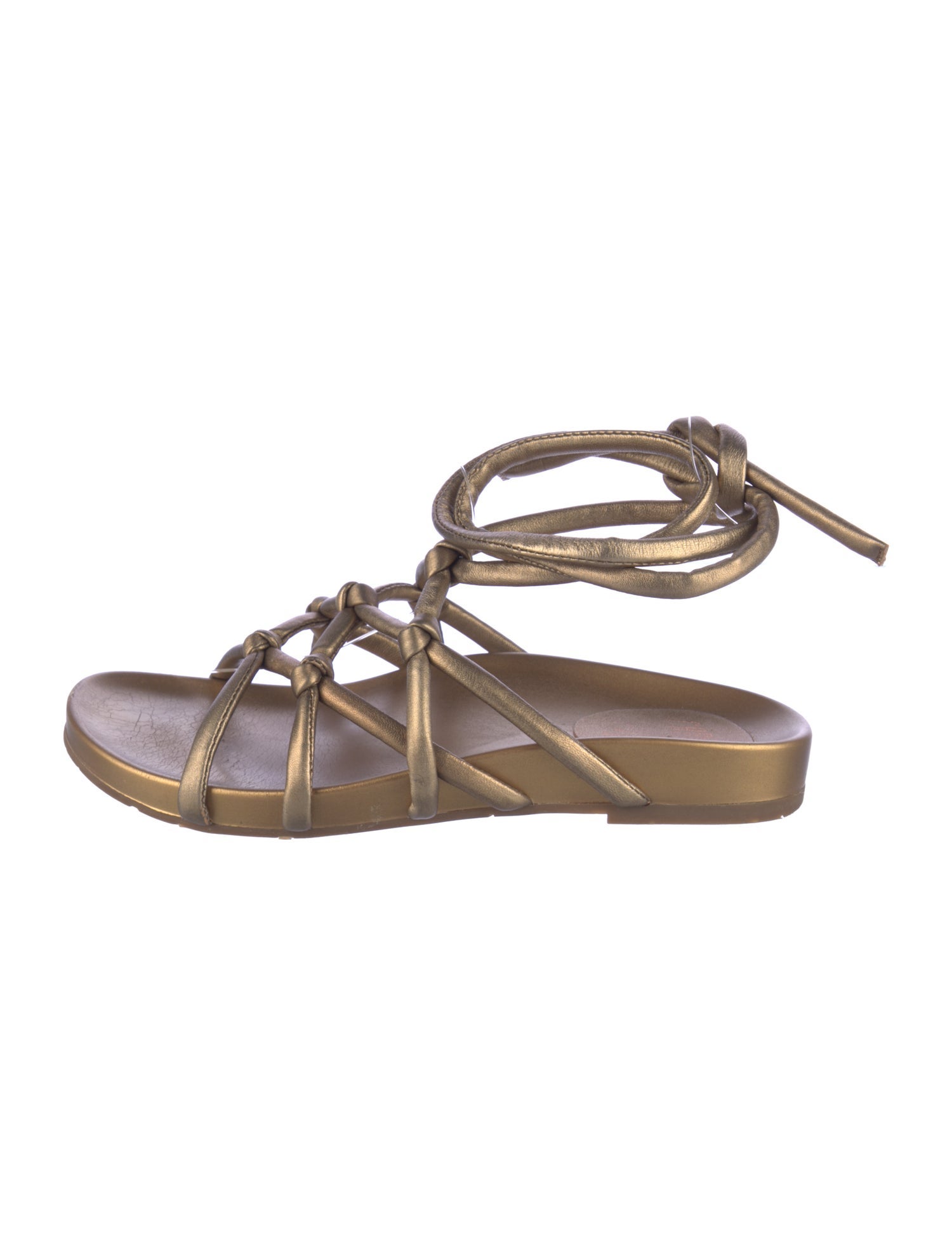 Charlotte Stone Leather Gladiator Sandals