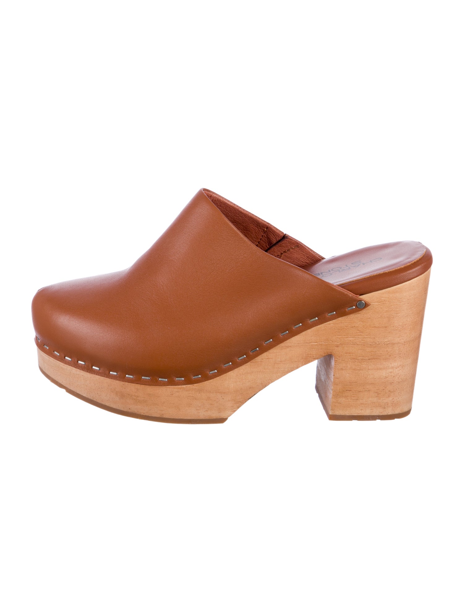 Charlotte Stone Leather Mules