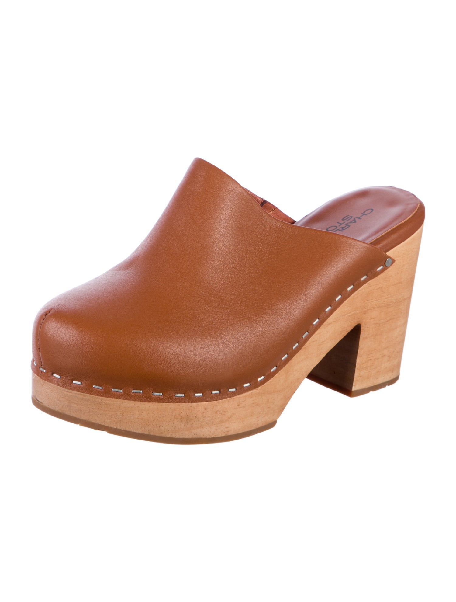 Charlotte Stone Leather Mules