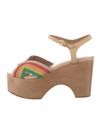 Charlotte Stone Suede Colorblock Pattern Mules