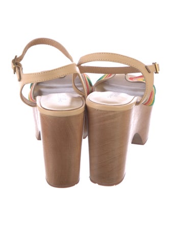 Charlotte Stone Suede Colorblock Pattern Mules