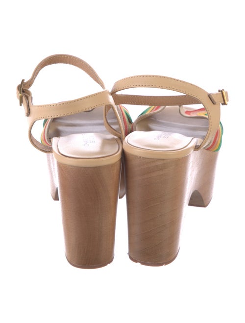 Charlotte Stone Suede Colorblock Pattern Mules