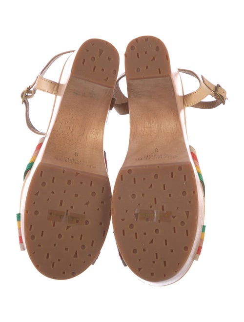 Charlotte Stone Suede Colorblock Pattern Mules