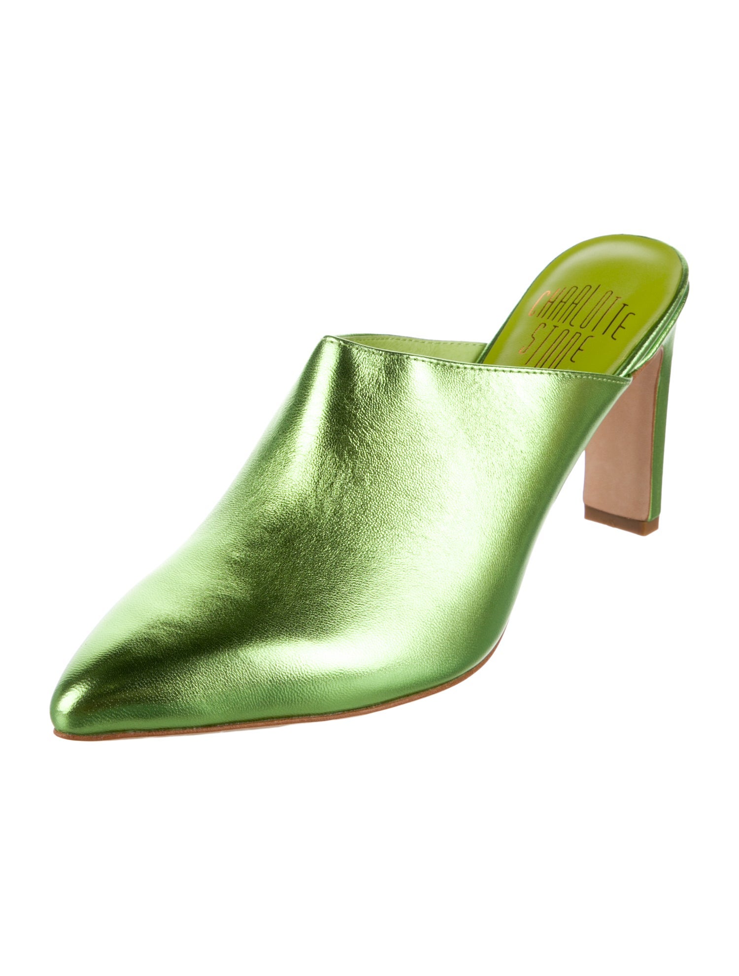 Charlotte Stone Leather Mules