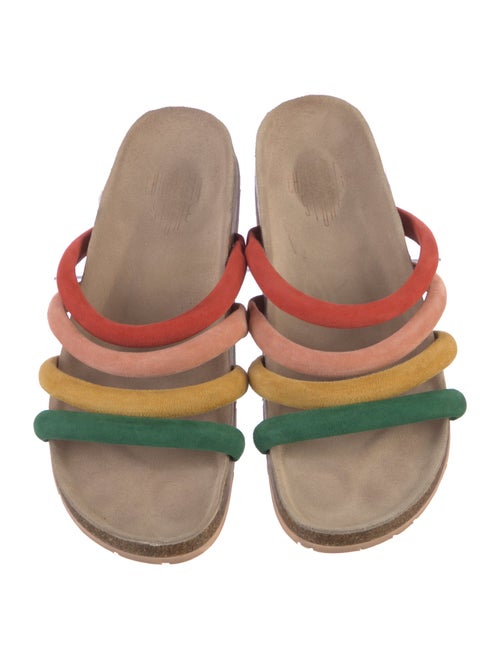 Charlotte Stone Suede Printed Slides