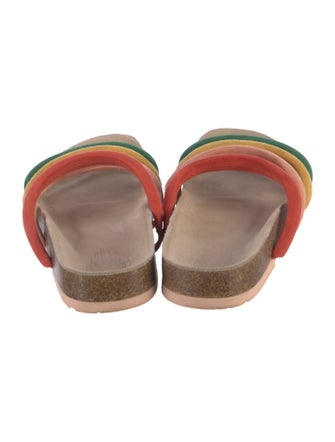 Charlotte Stone Suede Printed Slides