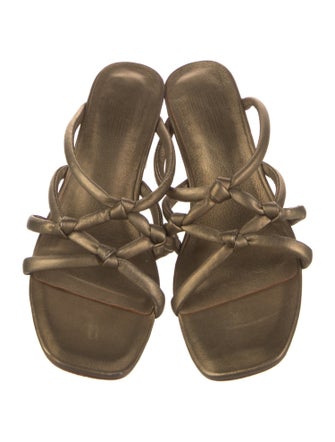 Charlotte Stone Leather Slides