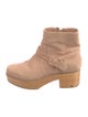 Charlotte Stone Suede Moto Boots