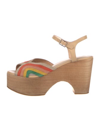 Charlotte Stone Suede Printed Sandals