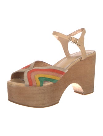 Charlotte Stone Suede Printed Sandals