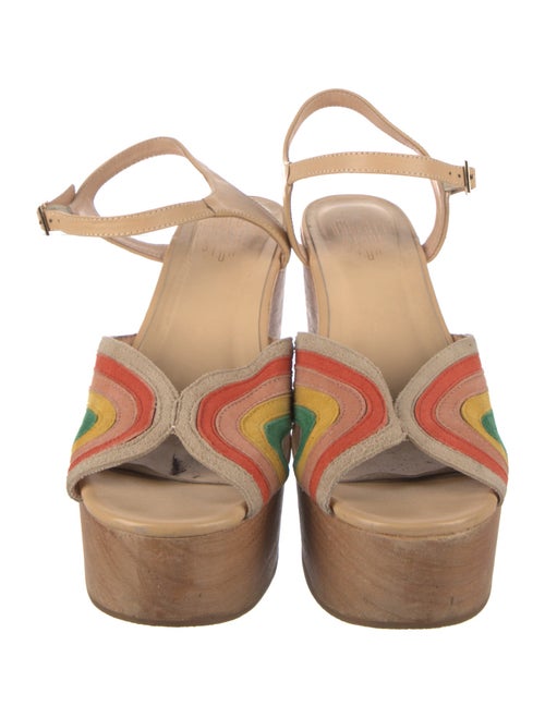 Charlotte Stone Suede Printed Sandals