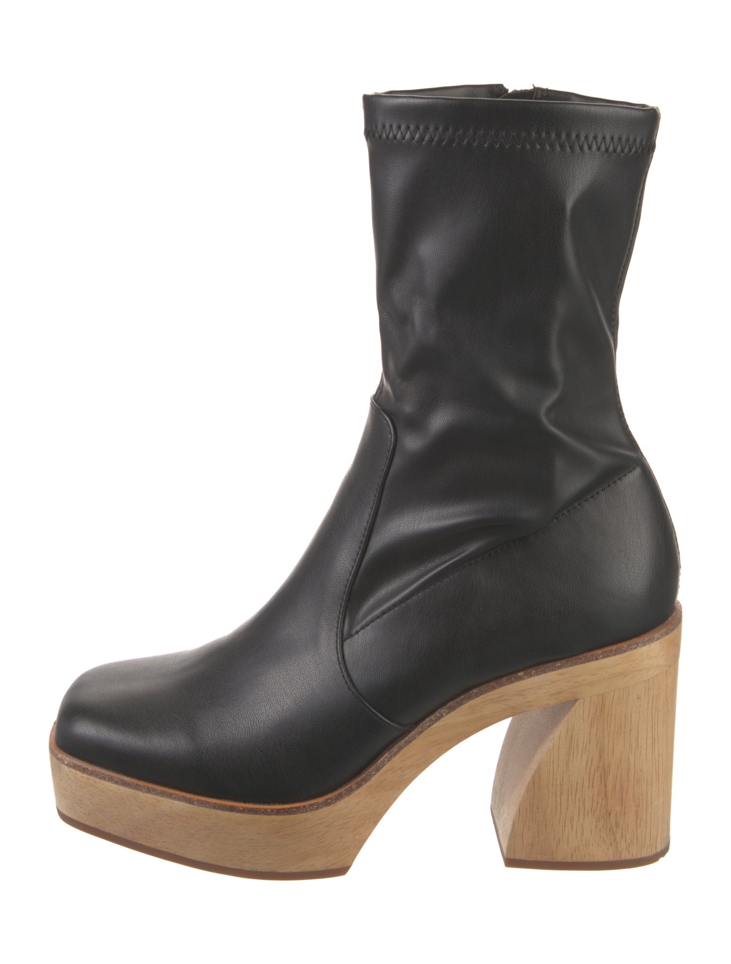 Charlotte Stone Leather Sock Boots