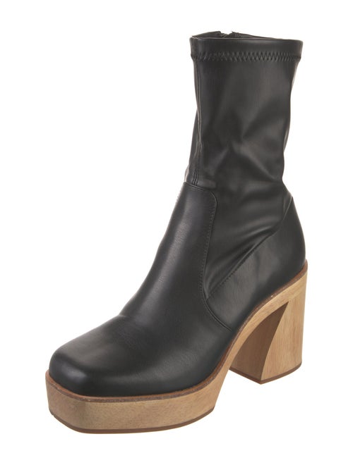 Charlotte Stone Leather Sock Boots