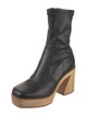 Charlotte Stone Leather Sock Boots