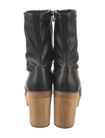 Charlotte Stone Leather Sock Boots