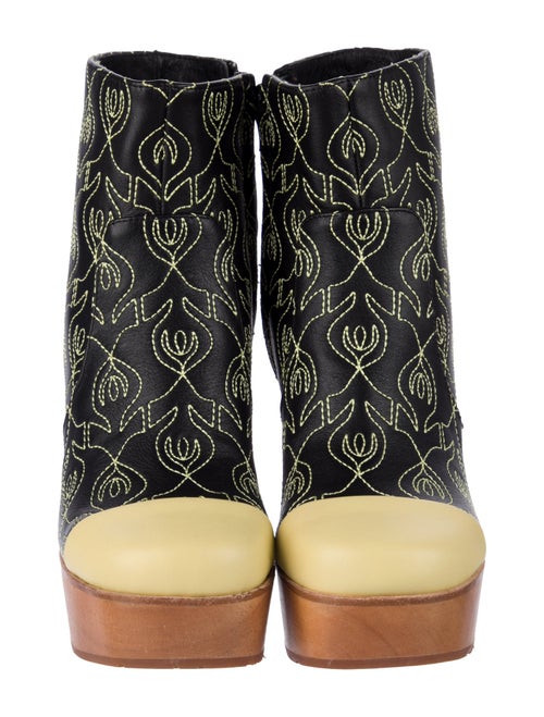 Charlotte Stone Leather Patterned Boots