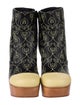 Charlotte Stone Leather Patterned Boots