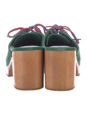 Charlotte Stone Suede Whipstitch Trim Slides
