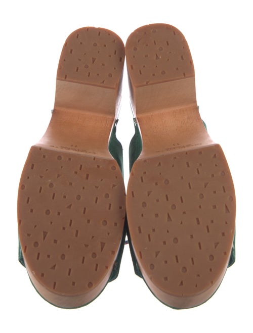 Charlotte Stone Suede Whipstitch Trim Slides