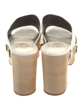 Charlotte Stone Leather Slides