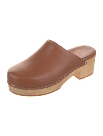 Charlotte Stone Leather Mules