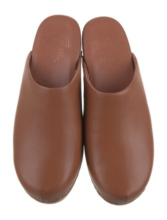 Charlotte Stone Leather Mules