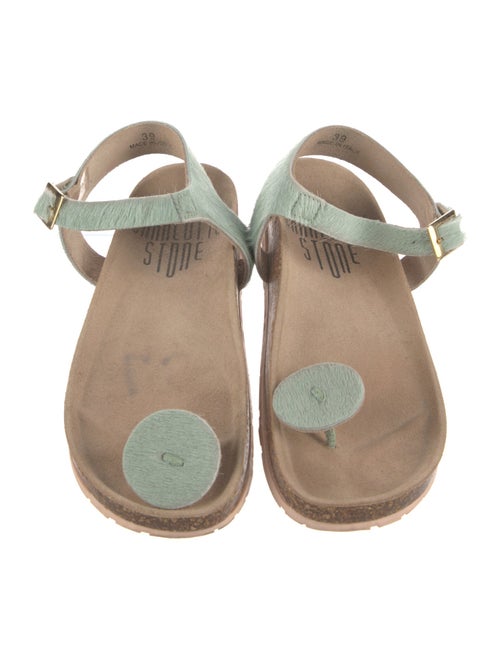 Charlotte Stone Leather Slingback Sandals