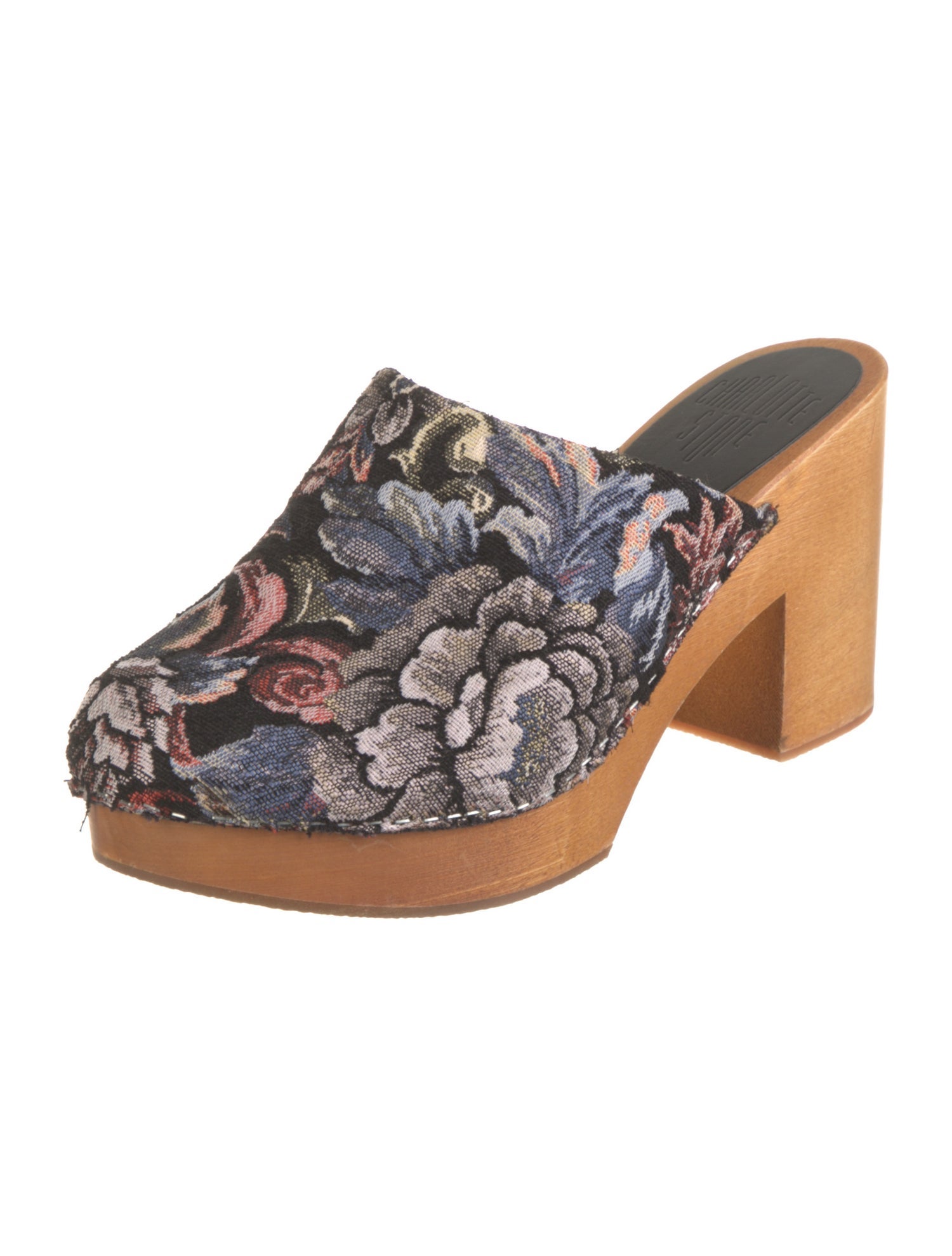 Charlotte Stone Canvas Floral Print Mules