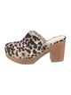 Charlotte Stone Calfskin Animal Print Mules