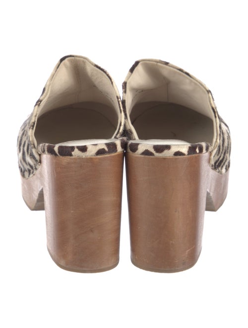 Charlotte Stone Calfskin Animal Print Mules