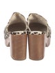 Charlotte Stone Calfskin Animal Print Mules